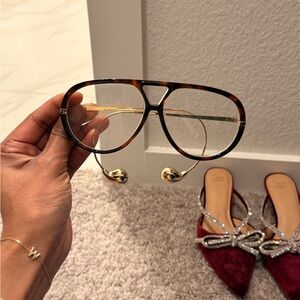 Stylish Tortoise and Gold Women's Blue Light Glasses